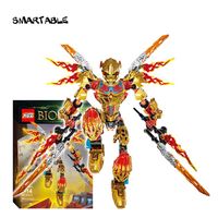 Smartable Bionicle 209pcs Tahu Ikir Actionfiguren Bausteine ​​Spielzeug kompatible große Marken 71308 71303 Bionicle Boy Geschenk C114293W