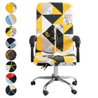 Sandalye Ofis Geometrisi Spandex Elastik Bilgisayar Slipcovers Su Geçirmez Çıkarılabilir Koltuk Koruyucusu 221202