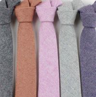 Tager Wilen Brand Fashion Wolle Krawatten Marke beliebte solide Krawatten Cravats für Männer Anzüge Krawatte für Hochzeitsgeschäft Men039s Wolle Tie8893128