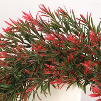 Fiori decorativi ghirlanda natalizio artificiale inverno in pino rosso inverno montato a parete per la decorazione domestica hee889