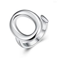 Anelli di cluster È possibile utilizzare il round a forma di O aperta con anello sterling 925 con dimensioni regolabili per i banchetti per matrimoni da donna