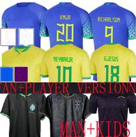S - 4XL Brasils 2022 2023 Soccer Jerseys Camiseta de Futbol Paqueta Raphinha Football Shirt Maillots Marquinhos Vini Jr Silva Brasil Richarlison Kids Neymar SE