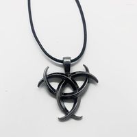 Cadenas N￳rdicas Vikings Magia Joyer￭a m￭tica m￡gica Odin Triangle Metal Collar