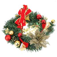 장식용 꽃 1pc 섬세한 크리스마스 펜던트 문 벽 화환 화장 장식 홈 크리스마스 교수형 장식