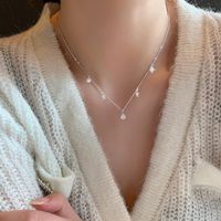 Zincirler panjbj moda gümüş renk 2022 yıldızlar yakalbon zinciri kadın basit mizaç Japonya ve Güney Kore püskül kolye