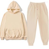 Erkek Hoodies Cris Walk Marka Erkekler Düz Renk Sıradan Setler Sonbahar Pantolon İki Parçalı Trailty Modaya Giyim Seti Set Erkek
