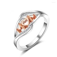 Anéis de cluster 925 anel de prata Mon Jóias Mulheres Tamanho 6-10