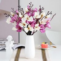 Fleurs décoratives 5 fourks 20 têtes tangpu simulation bouquet magnolia home décoration de fleur de fleur