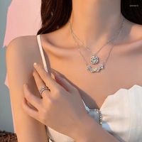 Cadenas Lucky Premier Flower Collar Collar de cuatro v￭as Collares de joyas de tr￩bol de cuatro hojas para un regalo de ni￱a