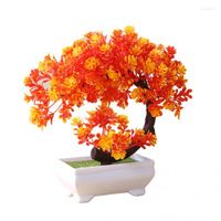 Fleurs décoratives plantes artificielles bonons en pin petit arbre pot faux ornements en pot pour décoration de maison el jardin décor 1pc