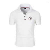 Polos masculins 2022 Polo Polo Spring and Summer Ultra-Thin Breathable Couleur Couleur Couleur Sweat d￩contract￩ ￠ manches courtes 4XL