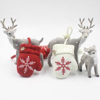 Decorazioni natalizie bianche/rosse maglietta a pendente a pendente per bambini regali per decorazioni per feste di casa fai -da -te navidad