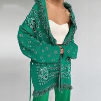 Damesbreien herfst en winter buitenlandse handel dameskleding Amazon Cardigan Tassel Bandage Fashion Casual Sweater