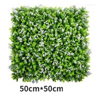 Fleurs décoratives 50x50cm décoration maison plante artificielle pelouse de la pelouse décor de murs jardin murs de fond anti-UV dans / extérieur plastique