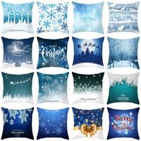 Pillow Christmas Snow Scene Series Polyester Case Decorative...