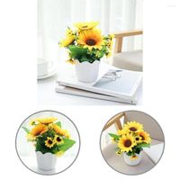 Fiori decorativi simulazione 1pc fiore eco-compatibile bordo liscio liscio della pianta in vaso finta delicatamente tagliata per il tavolo