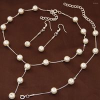 Halskette Ohrringe Set Geschenke Accessoires Simuliertes Perlenparty Hochzeit Brautbrautarmband Schmuck Schmuck