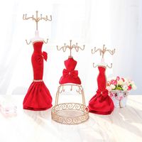 Jewelry Pouches Elegant Mannequin Display Rack Stand For Ear...
