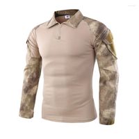 Polos maschile Esercito USA tattico maschio uniforme militare mimetico camicie da combattimento camicia a maniche lunghe battaglia battaglia battaglia size s-3xl
