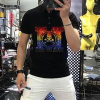 Camisa de verano para hombres Camisa de verano All-Match Algod￳n c￳modo Tops transpirable Calidad Diamante Letras de manga corta Polo