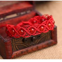 Charm Armb￤nder 6 mm handgefertigtes chinesisches Armband DIY Red Achat Perlen Naturstein f￼r Frauen Geschenke verstellbare L￤nge