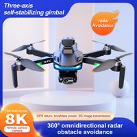 Drones S135 Üç Eksenli Gimbal İHA Havalandırma Fotoğrafçılığı Yüksek Tanımlı Çift Kamera Quadcopter Uzaktan Kumanda Uçak