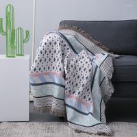 Coperchi di sedie Filatura a maglia Scatola coperta di divano a quadri TV coperte per asciugamano morbido tovaglio