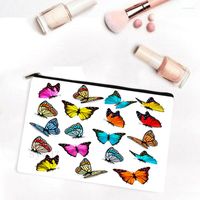 Aufbewahrungstaschen farbenfrohe sch￶ne Schmetterlingskosmetikbeutel Clutch Make -up Damen s￼￟e Frau Reisen Toilettengeschenk