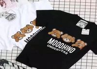 Lüks tasarımcı tees çocuk moda tshirts kızlar kız yaz caual mektup baskılı tricolor ayı üstleri bebek çocuk tişörtleri şık t7046049