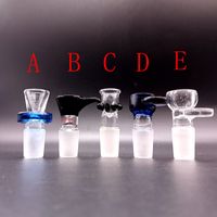 Bowl en verre mâle de 14 mm Malence de gobelet 5 types accessoires de fumer entonnoir filtre Filtre Joint Handle Handle Pièce de bang de bong gréées