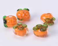 50pcs 12 mm Round Orange Persimmon Forme ￠ la lampe ￠ main en verre Perles en vrac pour les bijoux Making DIY Crafts R￩sultats 4010644