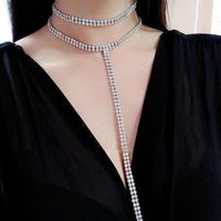 Accesorios de moda de collar con incrustaciones de la cadena de decoración de gargantilla