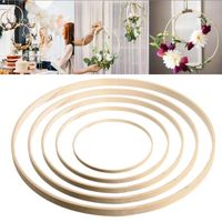 Houten doe -het -zelf handgemaakte catcher borduurwerk craft cross stith bamboo cirkel ring hangende bruiloft kerstdecor
