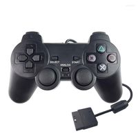 Controller di gioco Controller cablato gamepad doppia vibrazione Clear joypad per 2 PS2 GamePads Accessorio