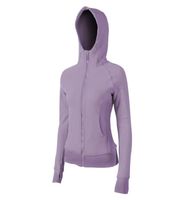 Ll feminino l￣ capuz zipper zipper jaqueta yoga use grossa outono de inverno de inverno desgaste esportivo de capa casual 14 cores