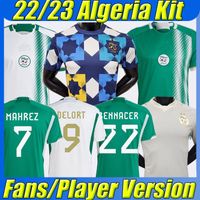 2022 2023 ALGERIA SOCCER JERSEYS FANS JOUEUR Version 22/23 Shirt de football Delort Ounas Bentaleb Mahrez Belaili Slimani Bennacer Bensebaini Algerie National Team