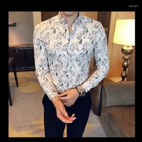 Camisas casuales para hombres CS401 Fashion Men's 2022 Runway Luxury European Design Party Style Clothing