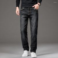 Jeans para hombres Black 2023 Hombres sueltos Pantalones casuales de moda
