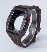 Pour la s￩rie Apple Watch 8 7 6 5 4 3 SE Premium Alloy Mod Kit Armor Protection Band Couvercle de sangle 44 mm 45mm7976875