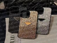 Bling Glitter Sequins Caseas de tel￩fonos para iPhone 13 Pro Max I 12 11 XS XSMAX XR 8 7PLUS LUXURY Brand Fashion Designer Shining Women BA8901064