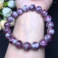 Strand Plum Tourmaline Healing Bracelet Uny Circle Crystal Jewelry Beads Romantic casual Yoga