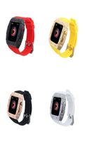 Allo de liga premium Armadura Tough Casoesilicone Band Bracelet Strap Mod Kit para Apple Watch Series 7 6 5 4 SE Iwatch 44mm 45mm6104218