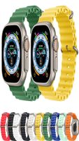 Ocean Band cinghie per Apple Watch 49mm 44mm 40mm 45mm 41mm 42mm 38 mm Bracciale silicone sportivo per IWatch Series 8 7 6 5 4 SE Ultra 2531200