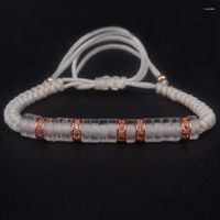 Braceletas transparentes de hebra Micro Pave CZ CZ Beads Beads Braided Macrame Pulseira Feminina