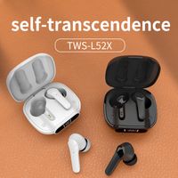 L52X Kablosuz Kulaklıklar Bluetooth Kulaklıklar 5.1 Spor Kulaklı Binaural Mini Stereo Bluetooth Kulaklık Kulak İçi Tespit LED Ekran Dokunmatik