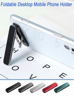 Cep Telefon Montajları Tutucular Universal Mini Mobil Stand Alüminyum Alaşım Ayarlanabilir Açılı Arka Soket Braketi Katlanabilir9917996