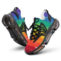 Correr zapatillas de carrera el￡sticas personalizadas con orgullo-7234944 Patr￳n de bricolaje blanco negro Agregue su dise￱o