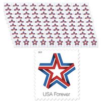 Gwiezdna Wstążka Pierwsza klasa Celebration Patriotic 100post Office Mail Dostanie na koperty Listy pocztówkowe Karty pocztowe