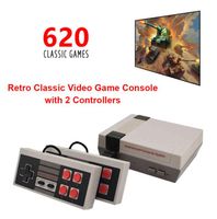 وحدة تحكم لعبة Retro مع 2 وحدات تحكم ميني HD HD بنيت 620 ألعاب مشغل فيديو لـ NES Kids Friends GIME H11121695624