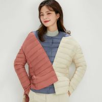 Winter Siyu 2022 여성 90 다운 단색 목 v- 넥 둥근 목이 긴 소매 재킷 큰 코트